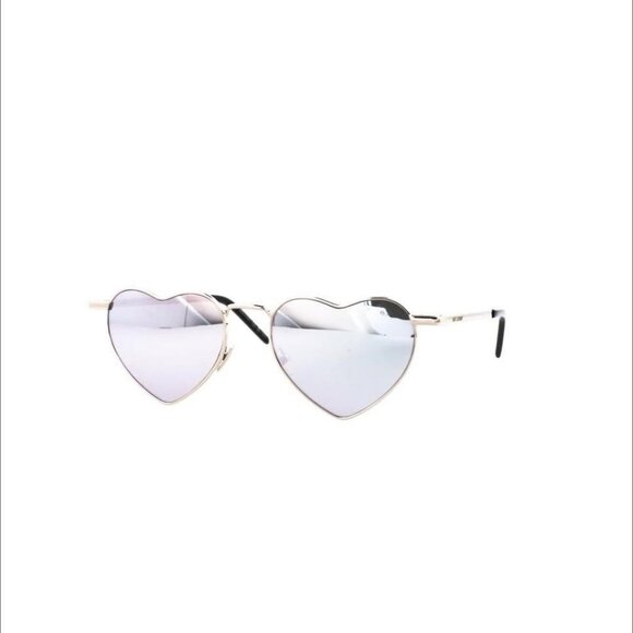 Saint Laurent Unisex Cat Eye Silver Silver Silver Fashion Designer Eyewear - Picture 1 of 5